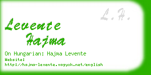 levente hajma business card